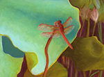 Huntington Gardens Dragonfly byt Rose Ash, pastel artist