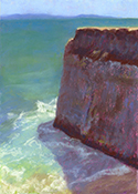 Santa Cruz Sea Cliff by Rose Ash pastel artist