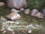Toulumne River Yosemite - Rose Ash, pastel artist